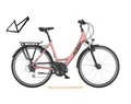 KTM Life Joy női trekking kerékpár 24 fokozatú Shimano Altus váltó, komfort vázas, vintage rose 46cm