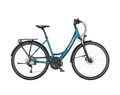 KTM Life Space női trekking kerékpár 27 fokozatú Acera váltó, tárcsafék, monovázas, vital blue 46cm