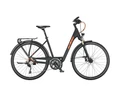 KTM Life 1964 női trekking kerékpár, 30 fokozatú Deore XT váltó, tárcsafék, matt fekete, mono váz, 43cm