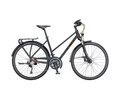 KTM Life 1964 női trekking kerékpár, 30 fokozatú Deore XT váltó, tárcsafék, matt fekete, 46cm