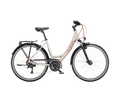 KTM Life Joy női trekking kerékpár 16 fokozatú Shimano Acera váltó, monovázas, silver rose 46cm