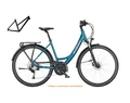 KTM Life Space női trekking kerékpár 27 fokozatú Acera váltó, tárcsafék, komfort vázas, vital blue 46cm