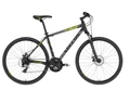 Kellys Cliff 70 Black Green cross kerékpár 24 fokozatú EF510/TX800 váltó, mechanikus tárcsafék, 17