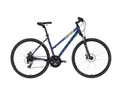 Kellys Clea 70 Dark Blue női cross kerékpár 24 fokozatú TX800 váltó, mechanikus tárcsafék, 17