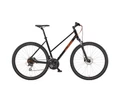 KTM X-Life Track női cross kerékpár 24 fokozatú Acera váltó, hidraulikus tárcsafék, fényes fekete-narancs 43cm