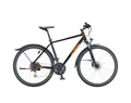 KTM Life Track Street férfi cross kerékpár 24 fokozatú Shimano Acera váltó, hidraulikus tárcsafék, fényes fekete/narancs 51cm