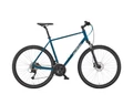 KTM X-Life Road férfi cross kerékpár 27 fokozatú Acera váltó, hidraulikus tárcsafék, vital-blue 56cm