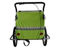 Gyermekutánfutó 2 gyermek szállítására (összsúly: max.40kg) könnyedén le/felszerelhető jogging szett, zöld