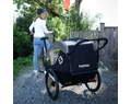Hamax Avenida Traveller gyermek szállító utánfutó, 2gyermeknek, 47kg terh., időjárás álló boritás