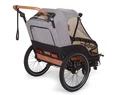 Bobike gyermekutánfutó 2 gyermek szállítására (összsúly: max.45kg) szürke/barna