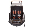 Bobike gyermekutánfutó 2 gyermek szállítására (összsúly: max.45kg) szürke/barna