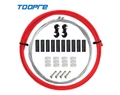 Toopre váltóbowden készlet piros 2 méter (bowdenház+bowdenek+kupakok+bowdenvégek+vázvédők+összekötők)