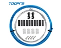 Toopre váltóbowden készlet kék 2 méter (bowdenház+bowdenek+kupakok+bowdenvégek+vázvédők+összekötők)