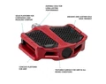Shimano PD-EF205 red cipőkímélő platform pedál alu testtel Cr-Mo tengellyel műanyag betétekkel