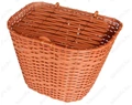 Kosár előre sűrűszövésű műanyag fix barna fedeles