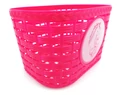 Gyerek kosár lovas mintával, műanyag, rácsos, pink