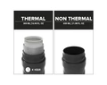 Polisport T500 thermo kulacs, fehér színű, kivehető betéttel, 500 / 650ml