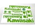 Kawasaki matrica garnitúra 35x25cm zöld vagy ezüst