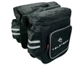 Velotech 2 részes túratáska csomagtartóra 24 liter, hevederes rögzítéssel, vízálló, fekete