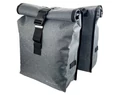 Velotech 2 részes túratáska csomagtartóra 2x22 liter, hevederes rögzítéssel, vízálló, szürke