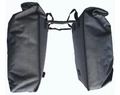 Velotech 2 részes túratáska csomagtartóra 2x22 liter, hevederes rögzítéssel, vízálló, szürke