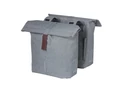 Basil City-Double Bag táska csomagtartóra 2 részes  32L kapacitás, fényvisszaverős, szürke