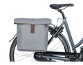Basil City-Double Bag táska csomagtartóra 2 részes  32L kapacitás, fényvisszaverős, szürke