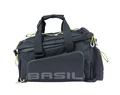 Basil Miles XL Pro táska csomagtartóra 9-36L bővíthető kapacitás, adapter nélkül, fekete/lime