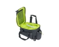Basil Miles XL Pro táska csomagtartóra 9-36L bővíthető kapacitás, adapter nélkül, fekete/lime