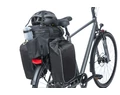 Basil Miles XL Pro táska csomagtartóra 9-36L bővíthető kapacitás, adapter nélkül, fekete/lime