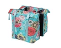 Basil Bloom Field 2 részes táska csomagtartóra 35L kapacitás, kék/virágos színű
