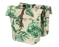 Basil Ever-Green Double Bag táska csomagtartóra 2 részes 28-32L kapacitás, fényvisszaverős, bézs