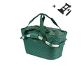 Basil Flair Carry All kosár csomagtartóra Mik 2.0 adapterrel 18 liter kapacitással zöld színben