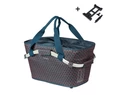 Basil Flair Carry All kosár csomagtartóra Mik 2.0 adapterrel 18 liter kapacitással navy kék színben