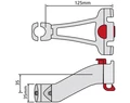 Klickfix kosártartó adapter kormányszárra, 22-26mm átmérőig, 5-7kg terhelhetőségű