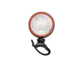 Tükör KTM bilincses 58x58mm szilikonpántos fekete/narancs