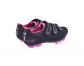 FLR F-55 Knit MTB cipő, 3 tépőzáras rögzítés, 38-as méret fekete/pink