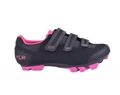 FLR F-55 Knit MTB cipő, 3 tépőzáras rögzítés, 39-es méret fekete/pink