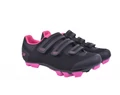 FLR F-55 Knit MTB cipő, 3 tépőzáras rögzítés, 39-es méret fekete/pink