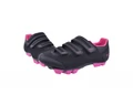 FLR F-55 Knit MTB cipő, 3 tépőzáras rögzítés, 39-es méret fekete/pink