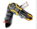 Cipő MTB KTM Factory Line fekete/narancs, damilos rögzítés, 43-as