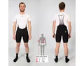 Endura Pro SL Bibshort kantáros kerékpáros rövidnadrág zselés betéttel, fekete/fehér, S-es