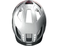 Abus Hyban 2.0 kerékpáros bukósisak LED csíkkal signal silver M-es 52-58cm