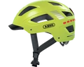 Abus Hyban 2.0 kerékpáros bukósisak LED csíkkal signal yellow M-es 52-58cm