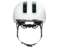 Abus HUD-Y felnőtt városi bukósisak In-Mold, mágneses hátsó lámpa, flower white L (57-61cm)