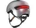 Abus HUD-Y felnőtt városi bukósisak In-Mold, mágneses hátsó lámpa, gleam silver S (51-55cm)