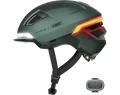 Abus HYP-E kerékpáros bukósisak első és hátsó világítással index jelzővel jungle green S (51-55cm)