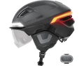 Abus HYP-E ACE kerékpáros bukósisak első és hátsó világítással index jelzővel mágneses lencsével volcano titán S (51-55cm)