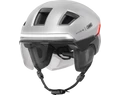 Abus HYP-E ACE kerékpáros bukósisak első/hátsó világítás, index jelző, féklámpa, mágneses lencse gleam silver M (54-58cm)