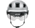 Abus HYP-E ACE kerékpáros bukósisak első/hátsó világítás, index jelző, féklámpa, mágneses lencse gleam silver L (57-61cm)